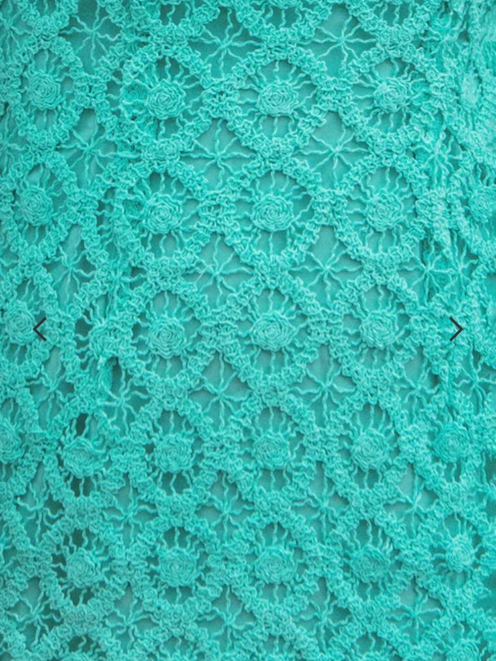 SAYLOR Teal Crochet Lace Bell-Sleeve Mini Dress - Picture 2 of 5